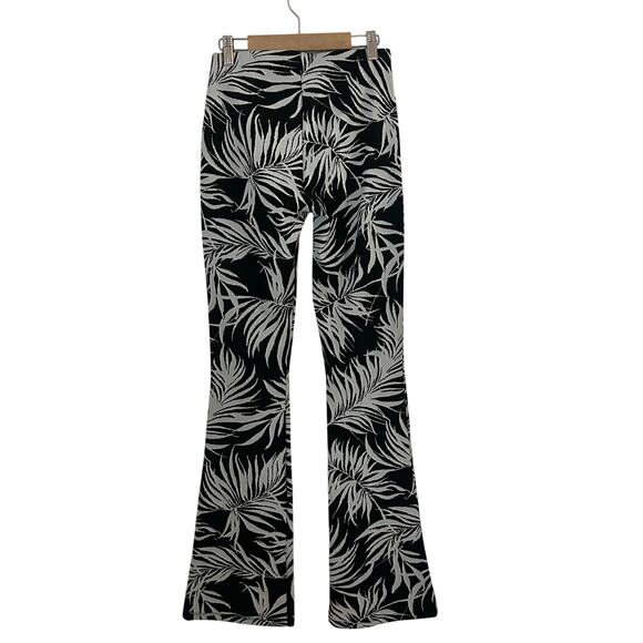 Zara Women's Tropical Leaf Pull-On Flare Elastic Waist Pants S Small NWOT - Picture 6 of 8